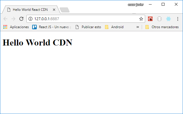 Hello Word React CDN